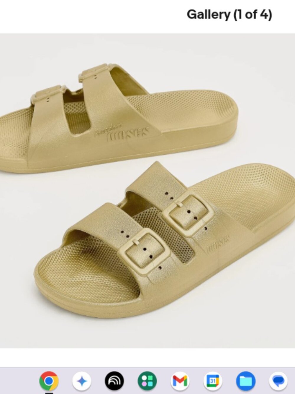 Freedom Moses Slide Sandals-The Metallics-Athena-EU 42-43 US 11-12-NEW-A603057